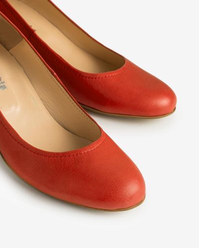 moustakis coral leather slippers