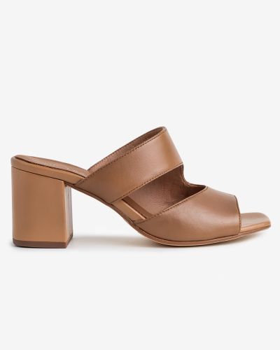 MIA FIRENZE μαύρα δερμάτινα mules