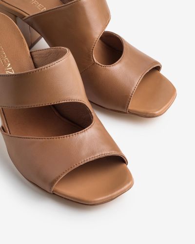 MIA FIRENZE μαύρα δερμάτινα mules