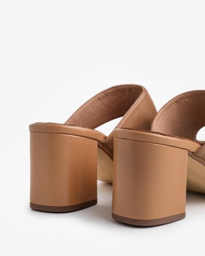 MIA FIRENZE μαύρα δερμάτινα mules