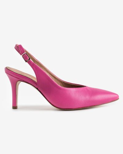 MIA FIRENZE φούξια δερμάτινες slingback γόβες