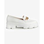 moustakis λευκά δερμάτινα loafers