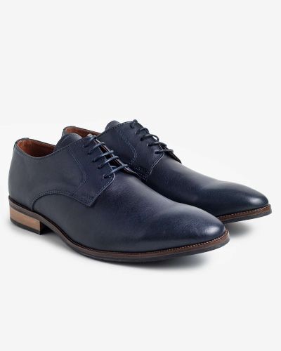 FENTINI μπλε δερμάτινα oxfords