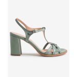 moustakis χρυσές δερμάτινες μυτερές γόβες slingback