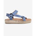 FABIOLAS μαύρα suede flatform σανδάλια