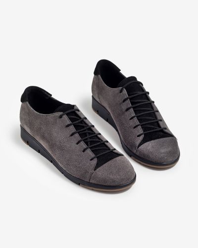 moustakis γκρι suede sneakers