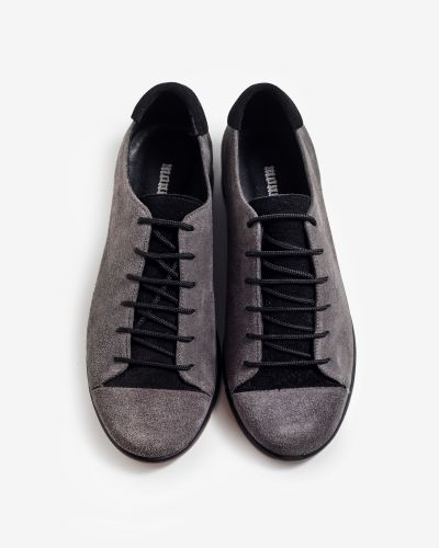 moustakis γκρι suede sneakers
