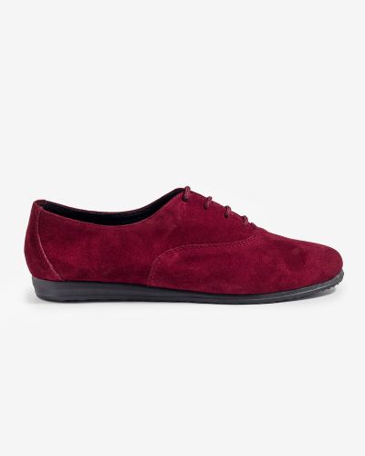 moustakis μπορντώ suede oxfords