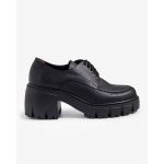 moustakis μαύρα δερμάτινα oxfords