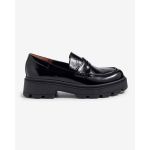 moustakis μαύρα δερμάτινα λουστρίνι loafers