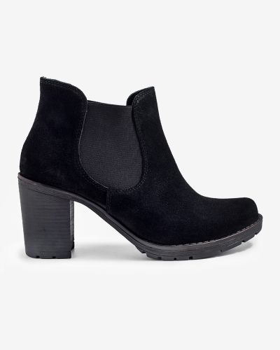 moustakis μαύρα suede chelsea μποτάκια