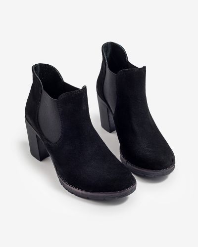 moustakis μαύρα suede chelsea μποτάκια