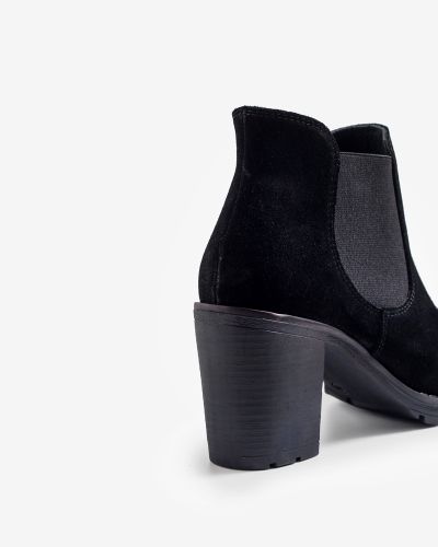 moustakis μαύρα suede chelsea μποτάκια