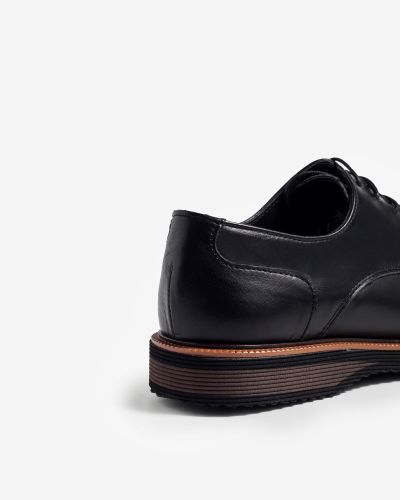 FENTINI μαύρα δερμάτινα oxfords