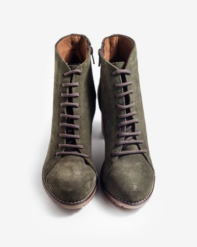 moustakis olive suede boots