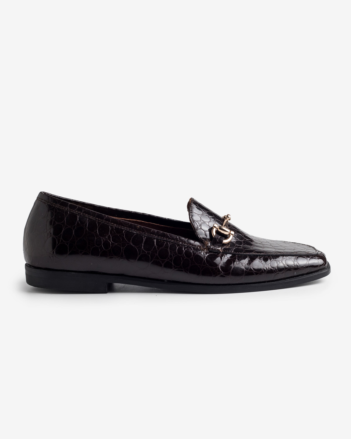 moustakis σκούρο καφέ κροκό δερμάτινα loafers moustakis σκούρο καφέ κροκό δερμάτινα loafers