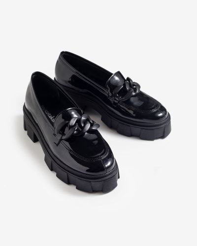 moustakis μαύρα λουστρίνι loafers