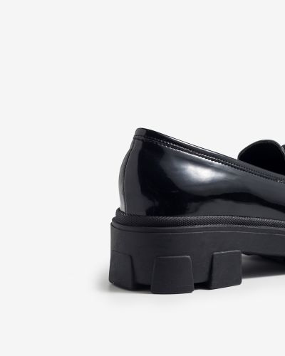 moustakis μαύρα λουστρίνι loafers