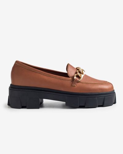 moustakis ταμπά δερμάτινα loafers