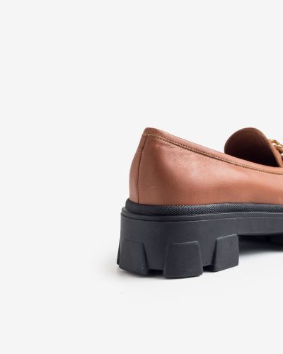 moustakis ταμπά δερμάτινα loafers