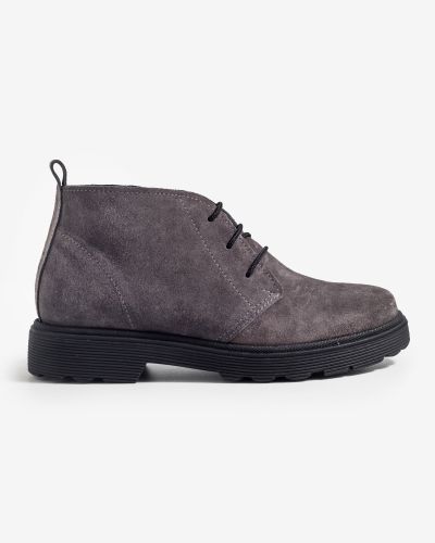moustakis γκρι suede desert boots
