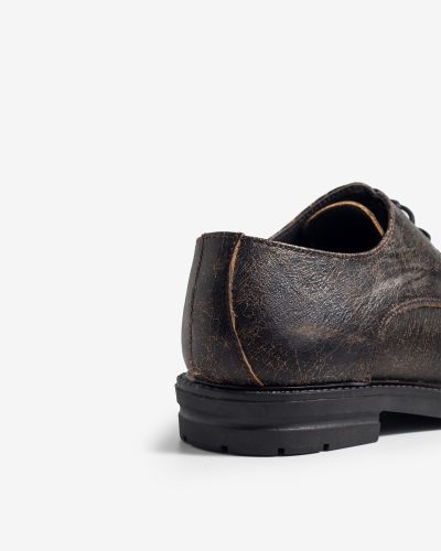 fentini καφέ δερμάτινα oxfords
