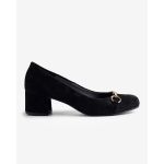 moustakis black suede slippers