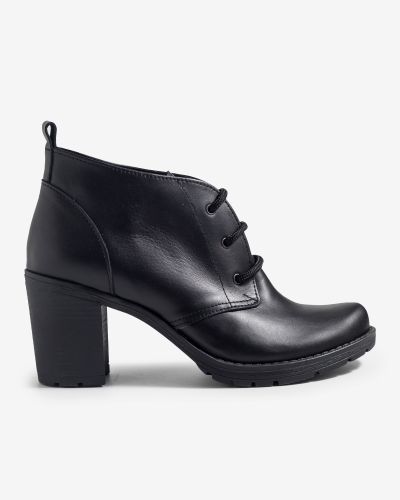 moustakis μαύρα δερμάτινα μποτάκια