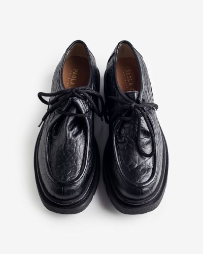 paola ferri μαύρα δερμάτινα oxfords