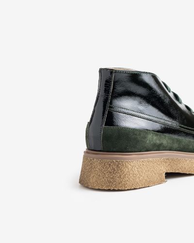paola ferri green patent leather boots