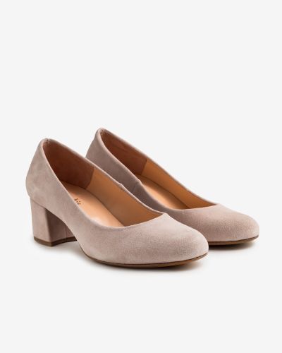 moustakis nude suede pumps