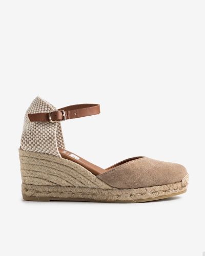 Viguera μπεζ suede εσπαντρίγιες platform με μπαρέτα