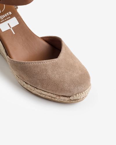 Viguera μπεζ suede εσπαντρίγιες platform με μπαρέτα