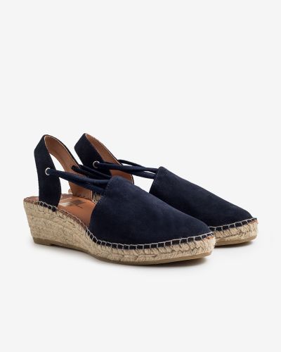 Viguera navy suede εσπαντρίγιες platform με λάστιχο