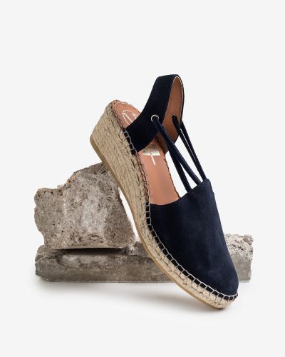 Viguera navy suede εσπαντρίγιες platform με λάστιχο