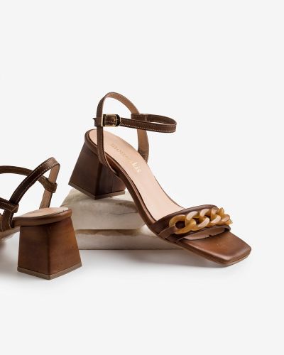 moustakis tamba leather framed sandals
