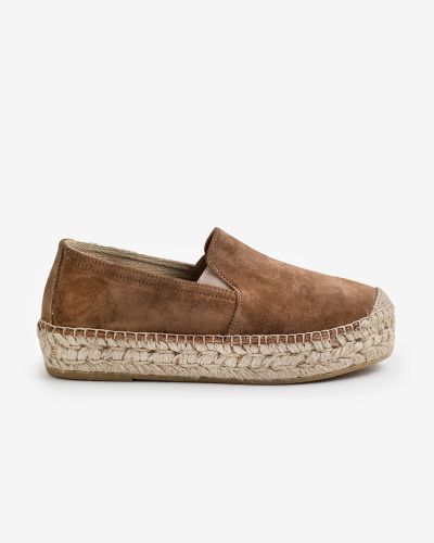 Viguera καμηλό suede εσπαντρίγιες flatform