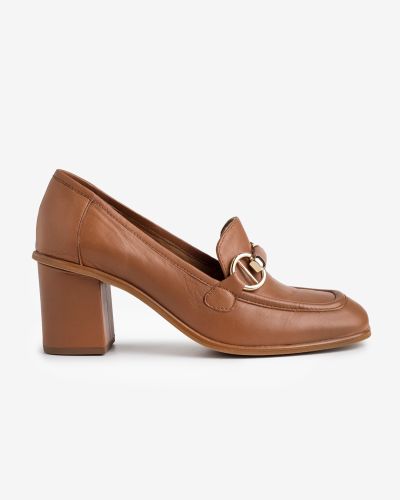 Paola Ferri ταμπά δερμάτινα heeled loafers