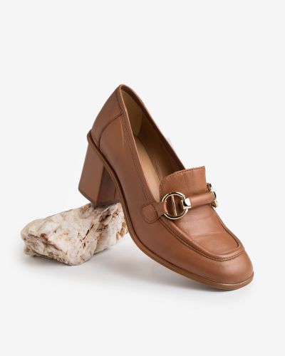 Paola Ferri ταμπά δερμάτινα heeled loafers