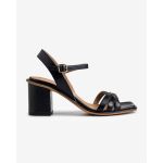 moustakis black satin sandals