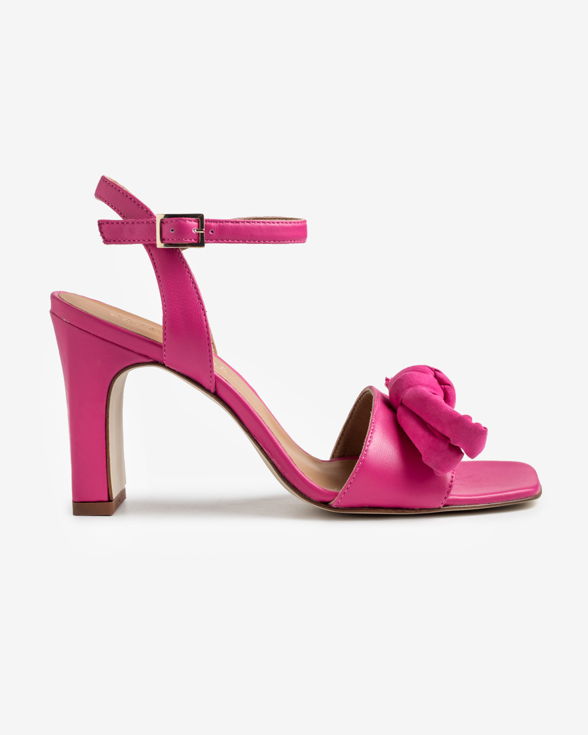 Paola Ferri φούξια δερμάτινα καρέ πέδιλα Paola Ferri φούξια δερμάτινα καρέ πέδιλα