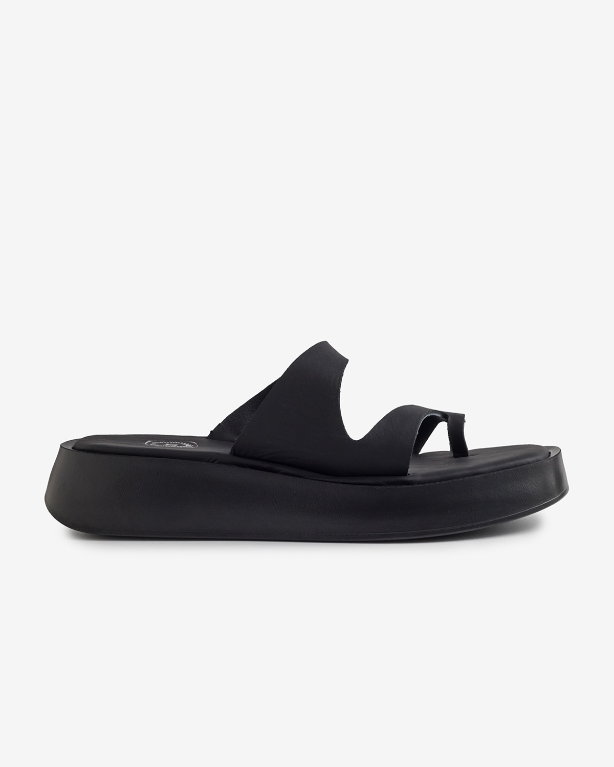 moustakis μαύρα δερμάτινα σανδάλια flatform moustakis μαύρα δερμάτινα σανδάλια flatform
