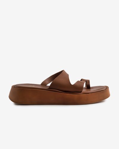moustakis ταμπά δερμάτινα σανδάλια flatform