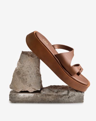 moustakis ταμπά δερμάτινα σανδάλια flatform