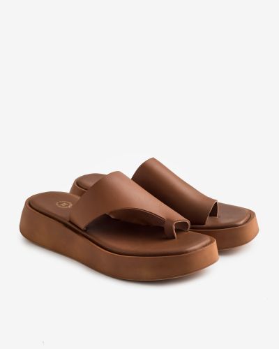 moustakis ταμπά δερμάτινα σανδάλια flatform