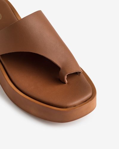 moustakis ταμπά δερμάτινα σανδάλια flatform