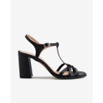 moustakis black satin sandals