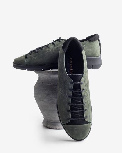 moustakis λαδί nubuck sneakers