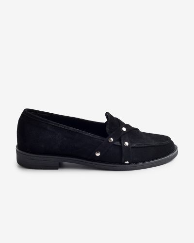 moustakis μαύρα suede μοκασίνια