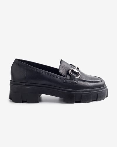 moustakis μαύρα δερμάτινα loafers